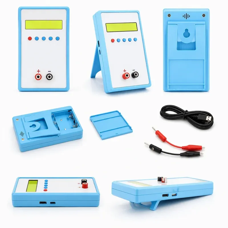 Handheld Digital LC Meter Capacitance Inductance Tester 1pF-100mF 1uH-100H LCD Display Measuring Instrument