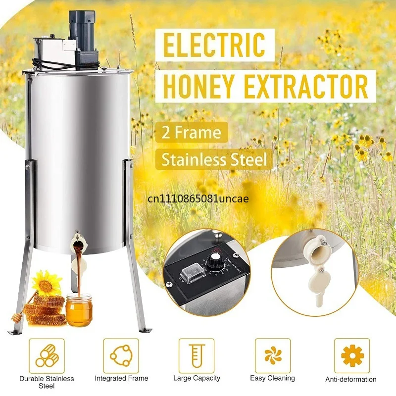 2 Frame Electric Honey Shaker Stainless Steel Bracket Honey Separator Beekeeping Tool