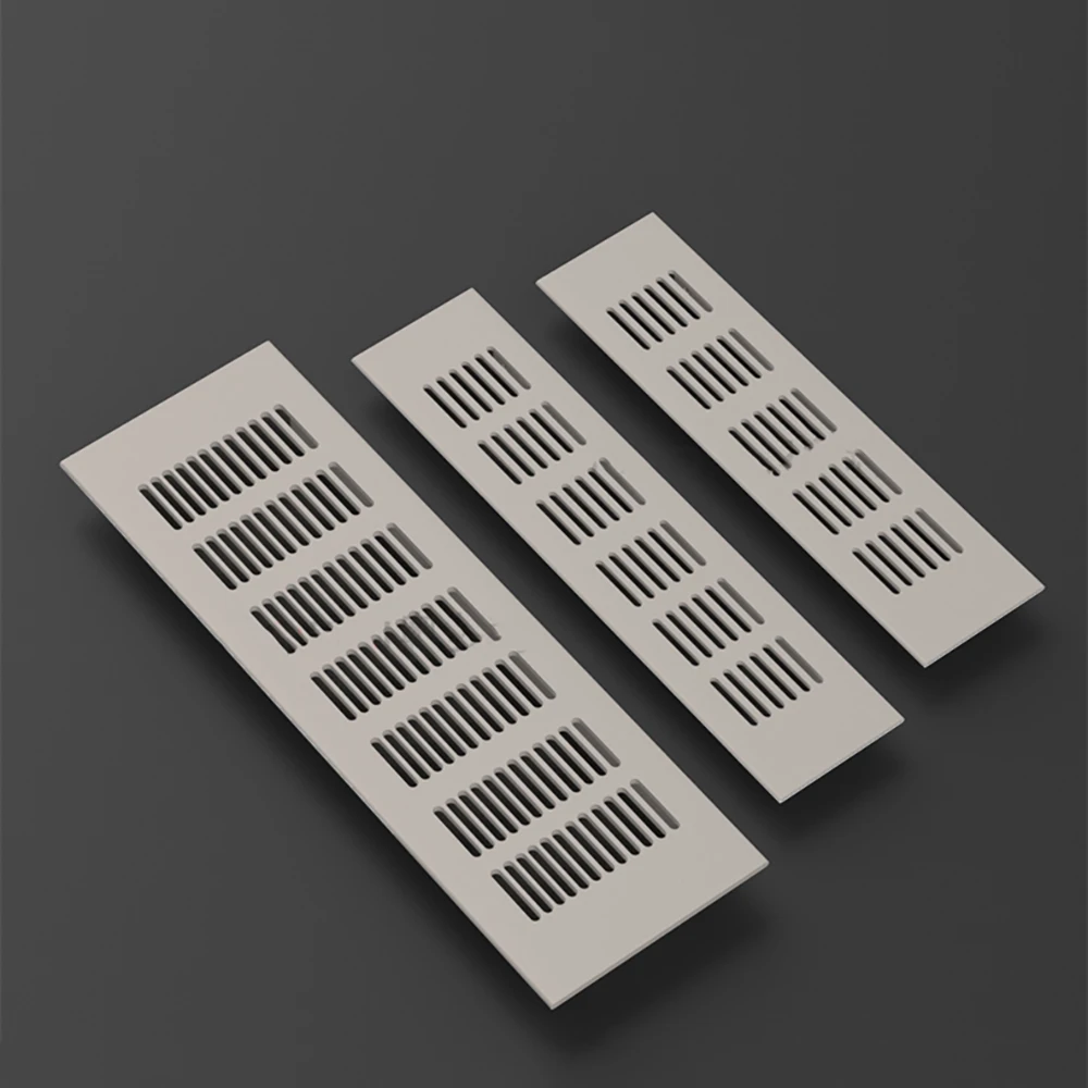 1Pcs Aluminum Alloy Cabinet Ventilation Vent Grey Decoration Cover Shoe Cabinet Mesh Hole Cover Accessorie 80/200/400/500/800mm