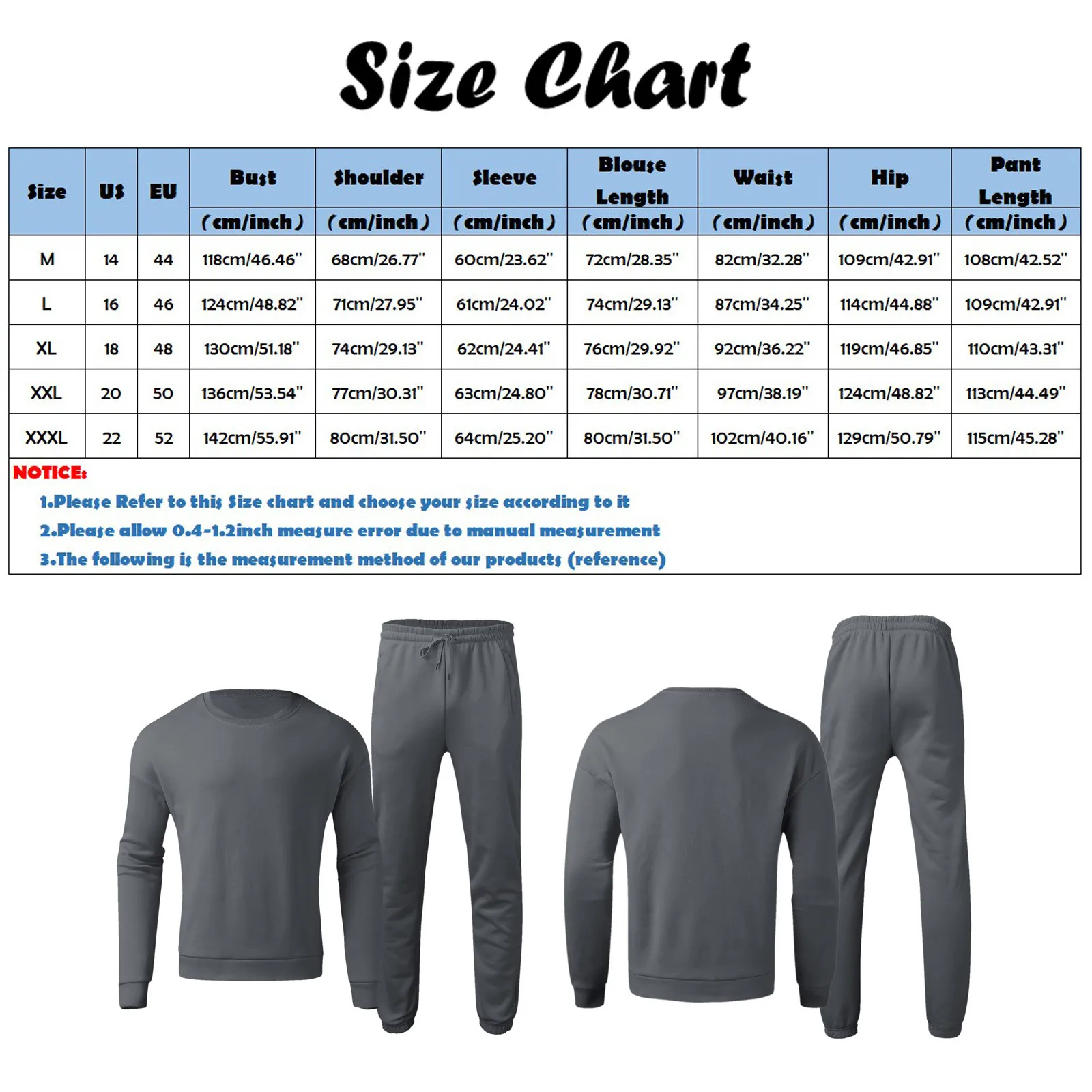 Spring Autumn Solid Color Tracksuit Set Men's Hoodless Sweatshirts+Sweatpants y2k Sportwear 2 Piece Sets Plus Size Loose Suits