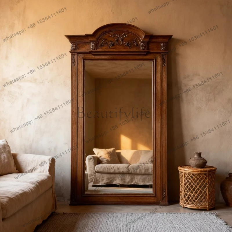 

Decorative American style Light makeup mirror wall mirrors art floor mirrors full body Bathroom mirror decor Room decoration