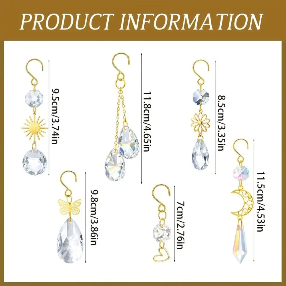 Picture 7: Handmade Crystal Suncatcher Pot Accessory Creative Hanging Drop Bead Plant Decoration Hanging Decoration Rainbow Maker