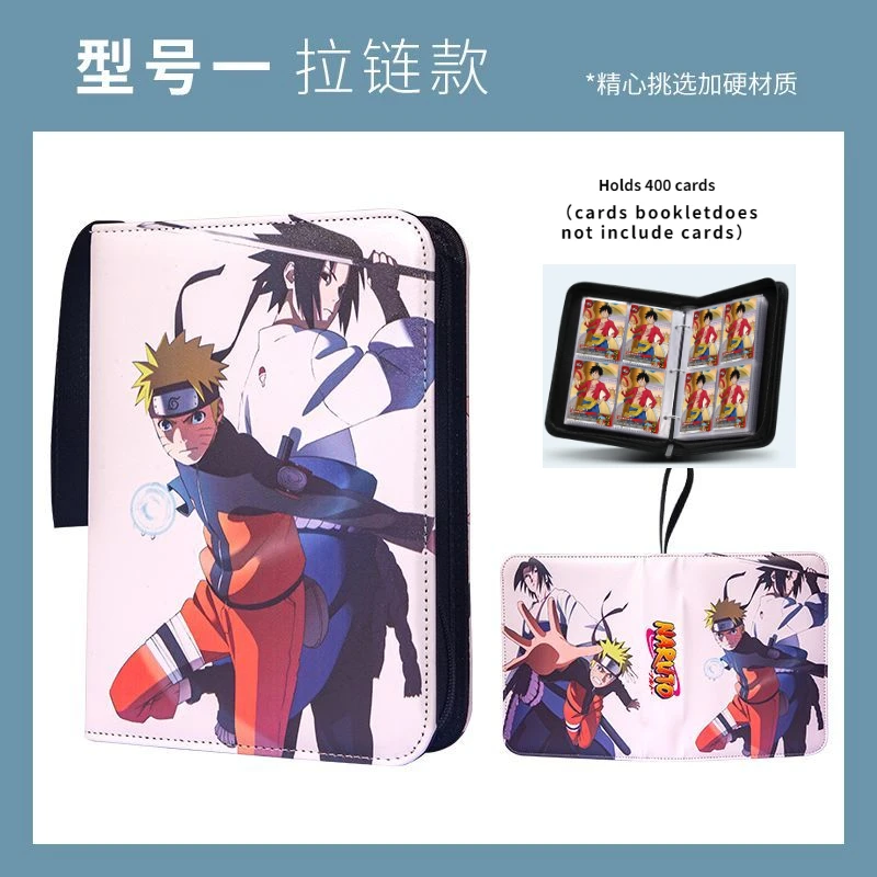 Anime Naruto Jiraiya Peripheral Card Album Game Card Collection Toy Zipper Binder High-Capacity Storage Bag Holder Book Gifts