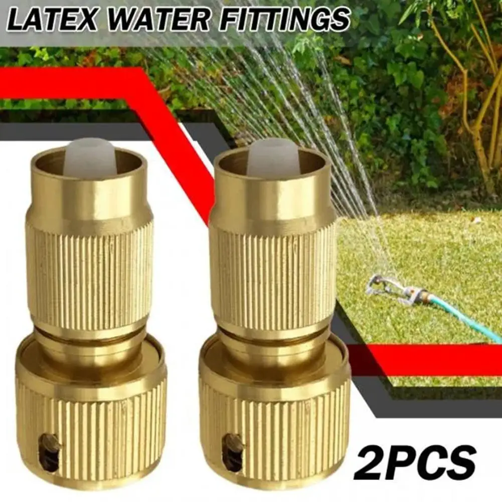 2Pcs Aluminum Alloy Quick Connector Garden Hose Connector Expandable Water Pipe Adapter Repair Kits Garden Hose Replacement