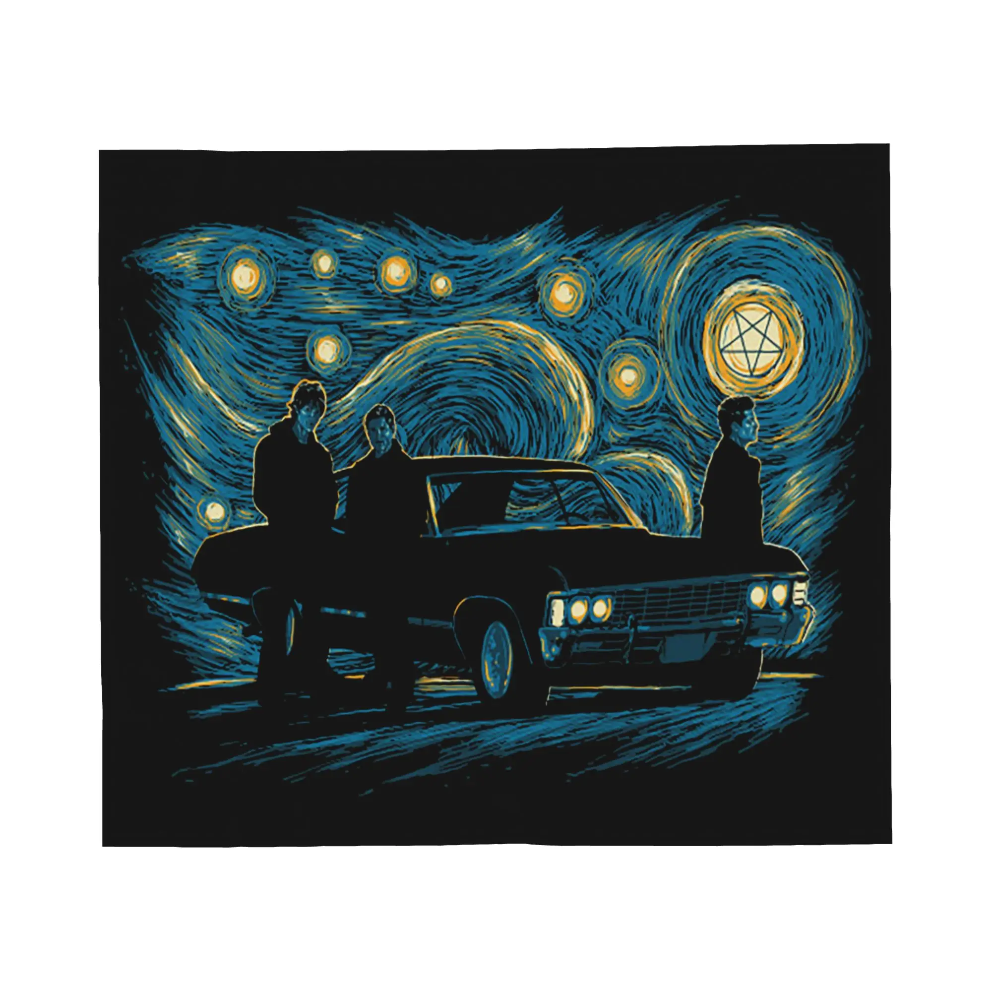 Supernatural Night Blankets Flannel The Starry Night Dean Sam Winchester Castiel Throw Blankets for Bedroom Sofa Bedroom Quilt