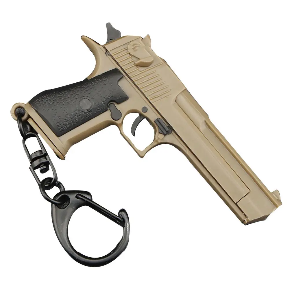 

Deagle Keychain Mini Deagle Gun Pistol Shape Tactical Keychain Movable Slide & Magazine Decorations Gift Keyring