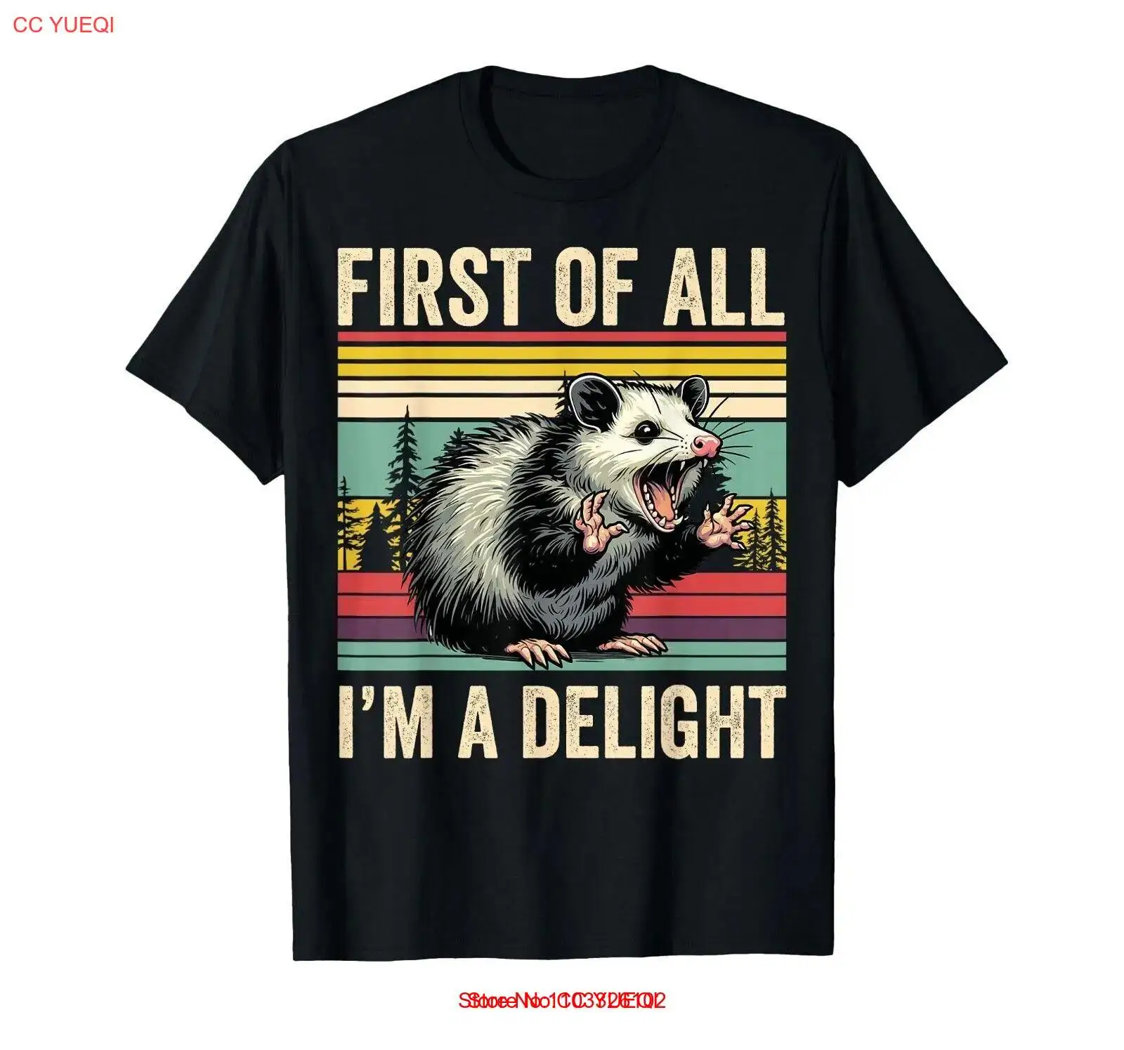 Opossum First Of All Im A Delight Possum ของขวัญสําหรับผู้ชายผู้หญิงเสื้อยืด