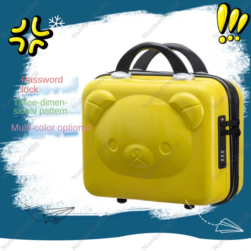 New Bear Cosmetic Case Portable Out Suitcase Cute Small Animal Suitcase Large Capacity Storage Box