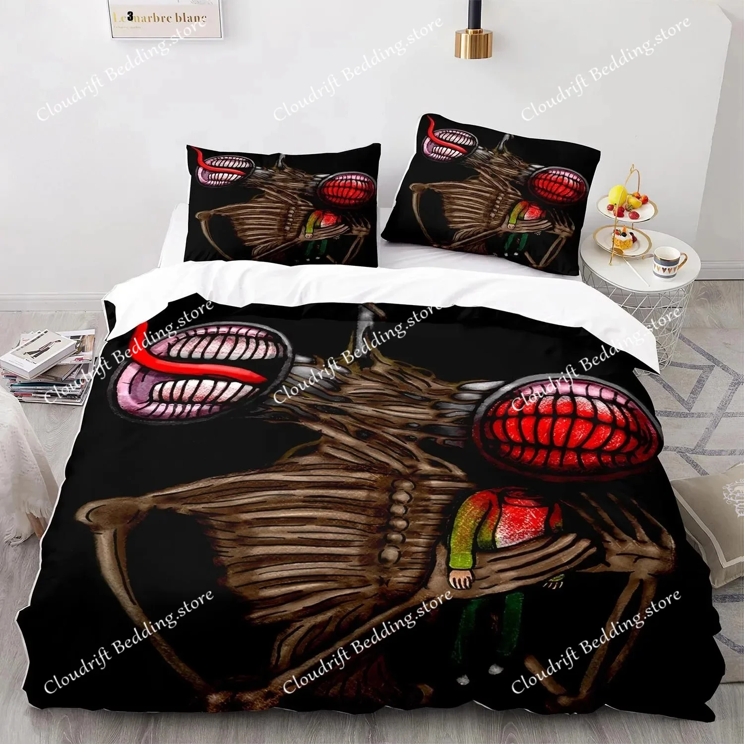 

Siren Head Bedding Set Single Twin Full Queen King Size Bed Set Aldult Kid Bedroom Duvetcover Sets 3D Print Quilt Cover