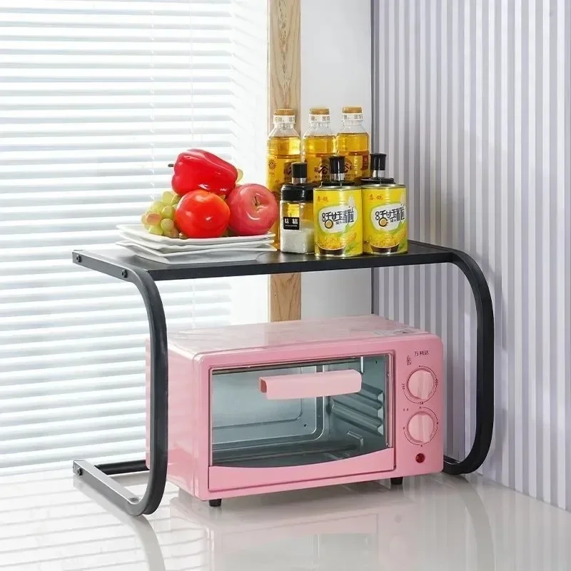 Microwave Oven Storage Shelf Multi-layer Kitchen Rack Tabletop Seasoning Holder Multifunctional Organizer