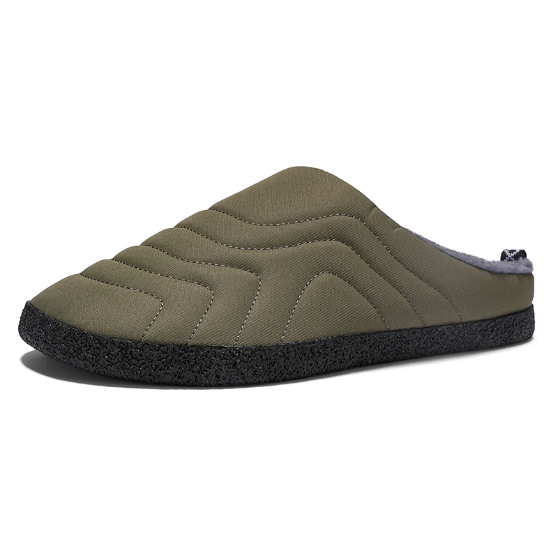 

Зимние мужские хлопковые тапочки с теплым мехом, домашняя мужская обувь без шнуровки, большой размер 47 46, ветрозащитные водонепроницаемые домашние повседневные тапочки, плюшевые