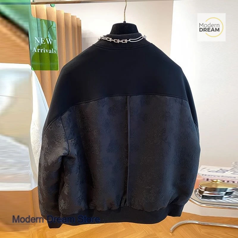 New Chinese style buckle coat women's spring and autumn new fashion Joker casual loose plus size baseball uniform women's jacket