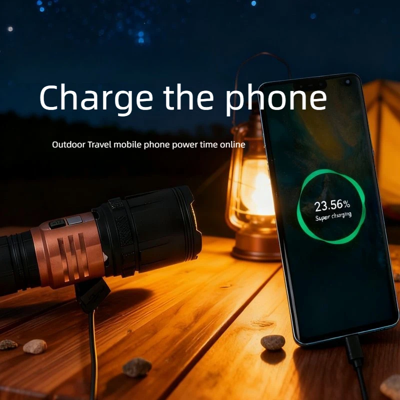 ไฟฉายบรรยากาศแบบมัลติโหมดรุ่นใหม่ ทำจากอะลูมิเนียมทั้งหมด ไฟฉายอเนกประสงค์สำหรับใช้งานกลางแจ้ง ไฟฉายแบบรวมฟังก์ชันหลากหลาย ใช้งานได้ยาวนาน เหมาะสำหรับการตั้งแคมป์