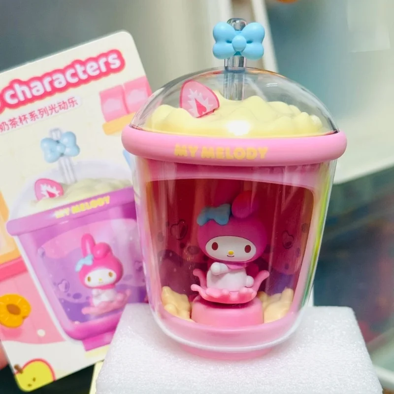 100% autentico kawaii HelloKitty tazza di tè al latte serie musica dinamica leggera BlindBoxTrendy PlayCreative carino fatto a mano regalo fidanzata