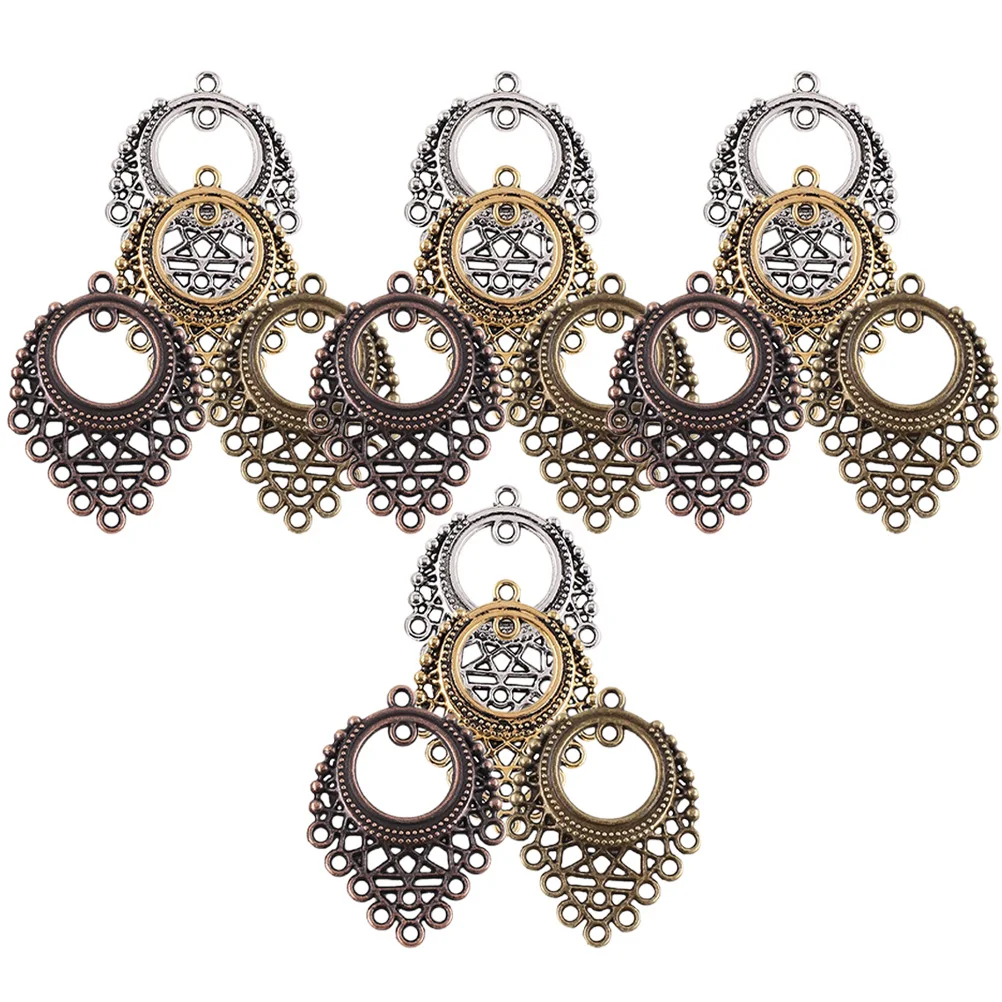 

50pcs Necklace Pendant Accessories Hollow Alloy Charms Earring Making Supplies Jewelry DIY Projects Bracelets Materials