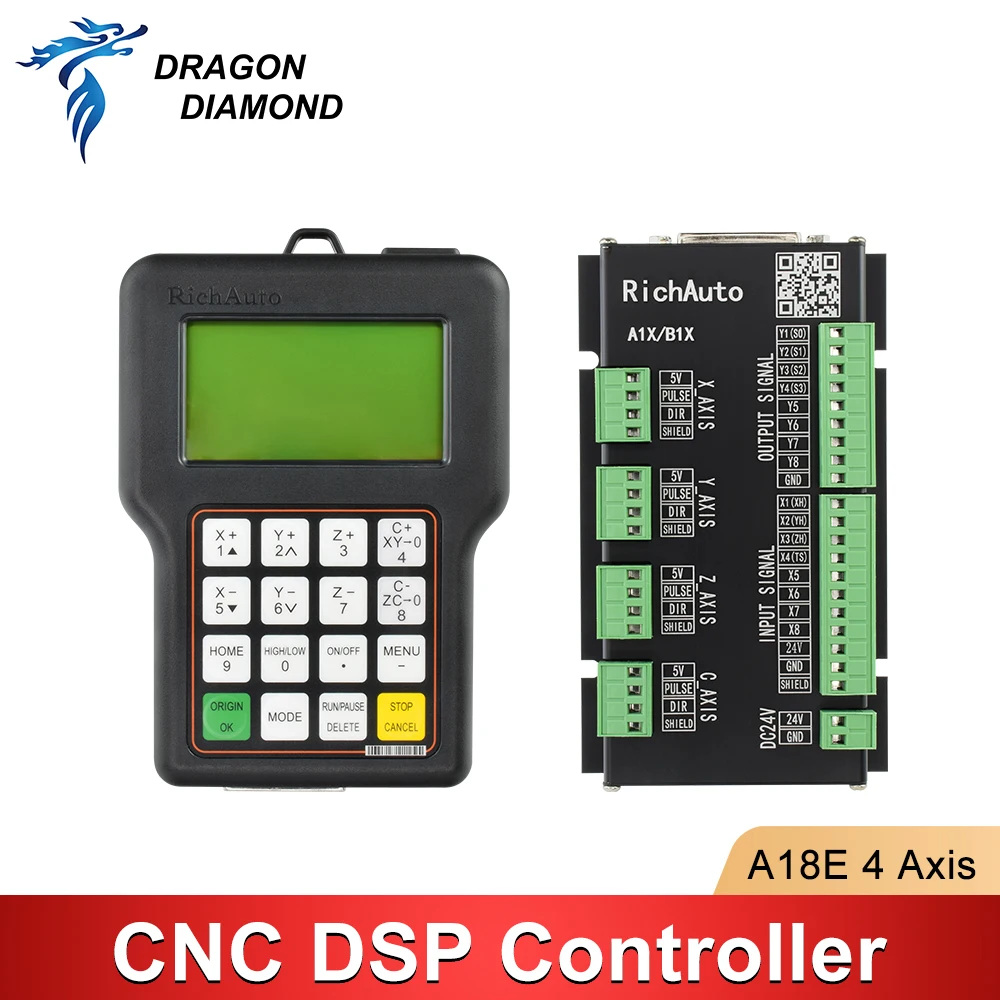 Original RichAuto CNC Controller DSP A18C A18E 4 Axis Motion Controller System Remote For CNC Router Engraving Machine