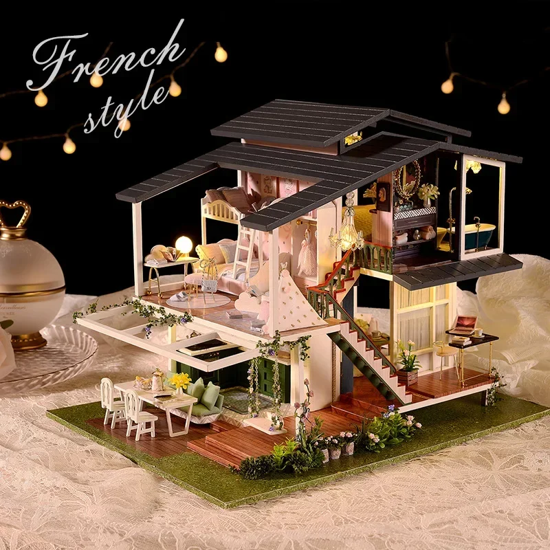 Miniature House Ornaments for Adults, DIY Mini Dollhouse Ornaments, Wooden Adults Craft Kit, Build to Live in, New