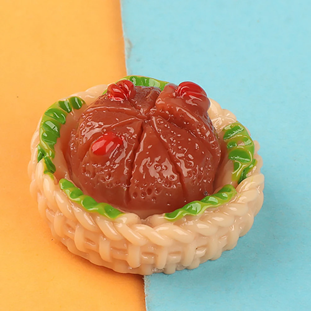 

15pcs Miniature Food Resin Ornaments Decorative Mini Cake Snack Toy DIY Fake Mode House Accessory Realistic Wear