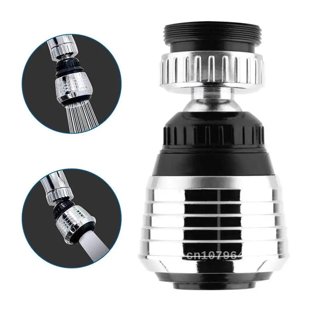 

Adjustable 360 Degree Shower Aerator Faucet Connector with 2 Modes, Water Saving Nozzle and Filter