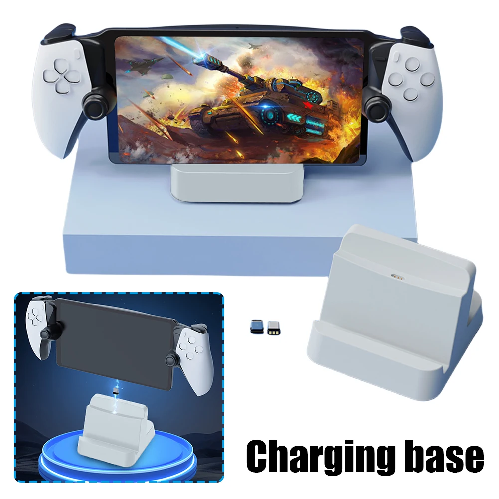 Handheld Console Charger with Type C Head Game Console Charger Dock Charging Stand for PS5 Portal for PlayStation Portal