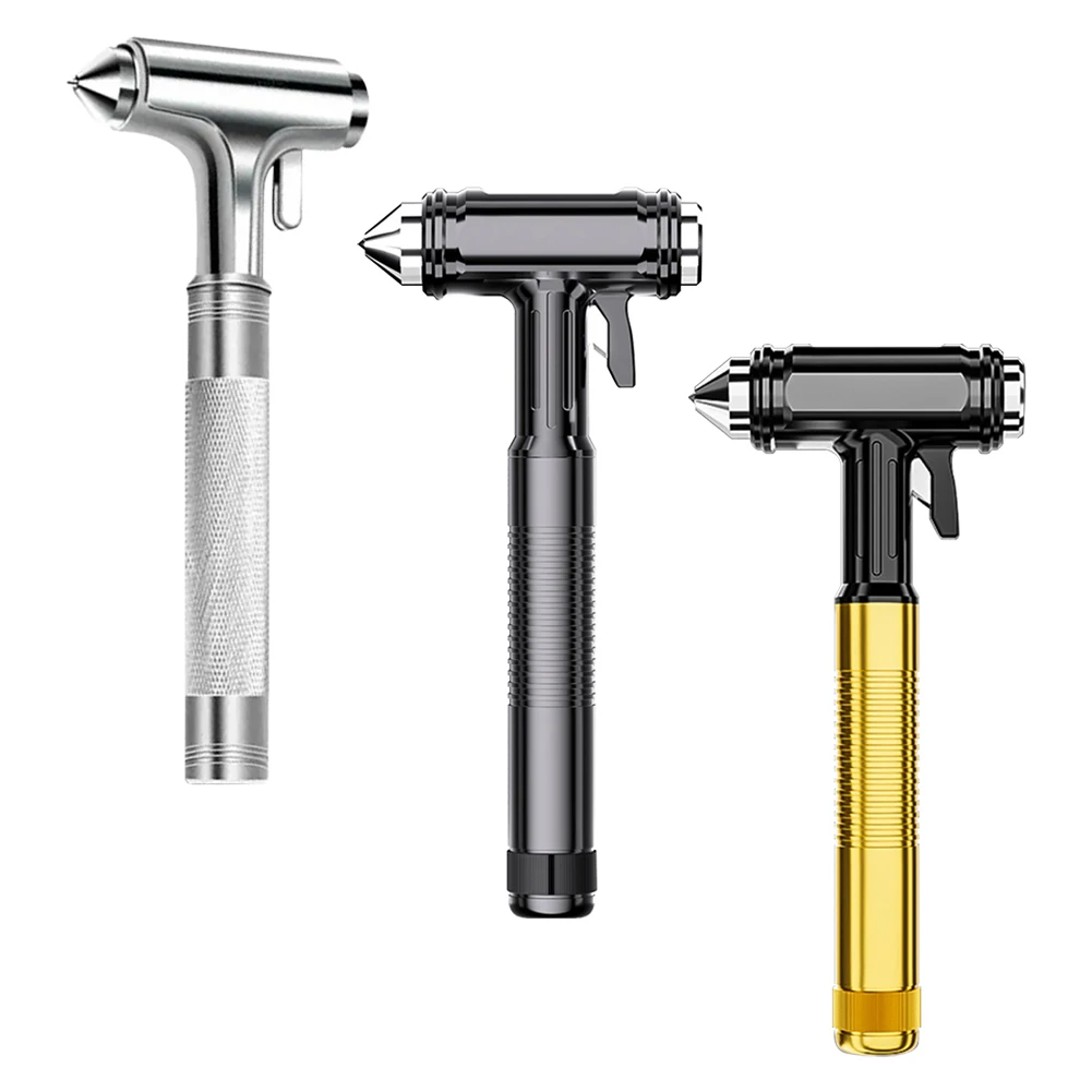 

3 in 1 Car Escape Safety Hammer Multifunctional Gadgets Carbon Steel Window Breaker Mini Portable Emergency Car Escape Hammer