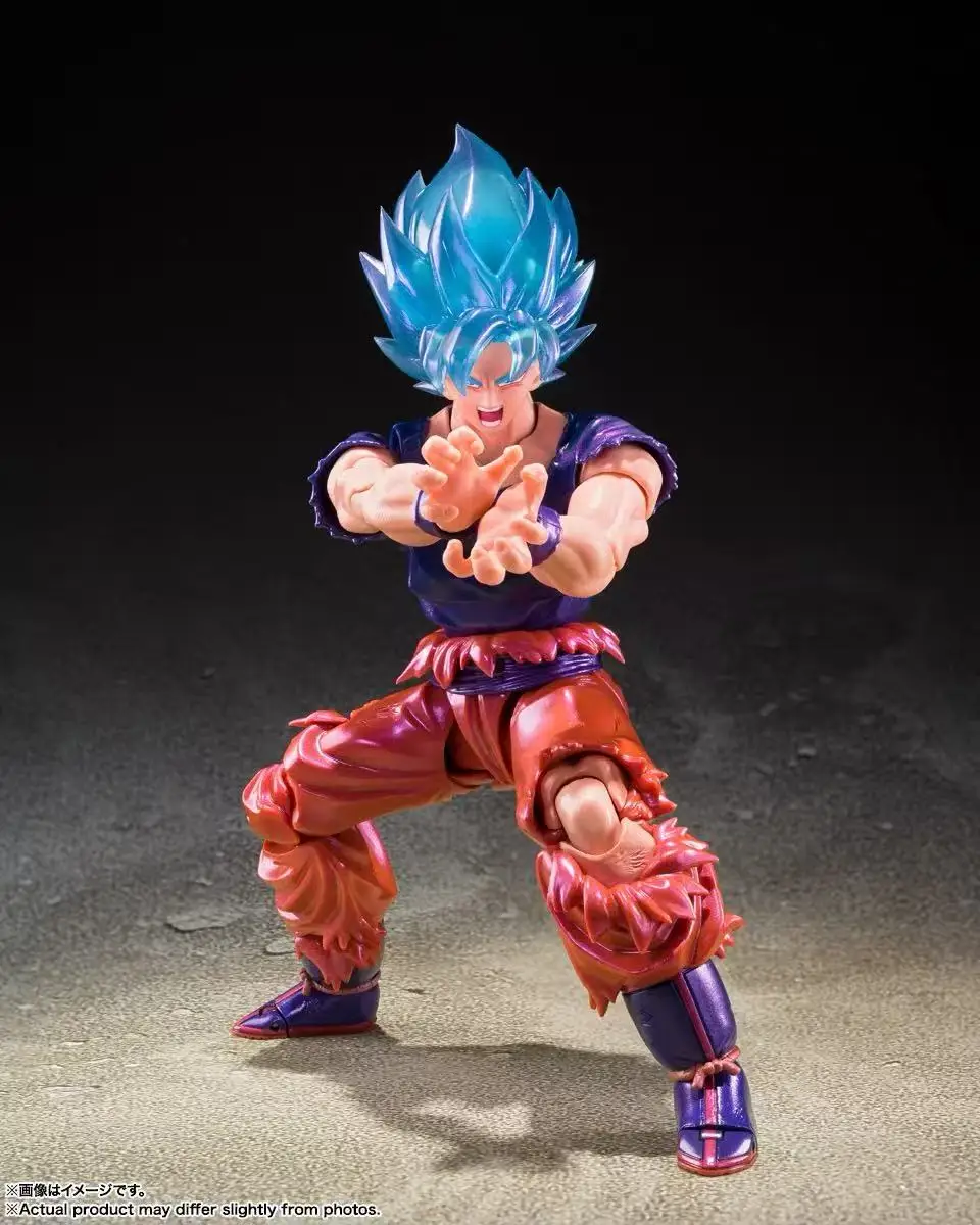 

Original Bandai S.h.figuarts Jump V30th Dragon Ball Z Shf Super Saiyan God Son Goku Ssgss Kaio-ken Anime Figure Model Toy