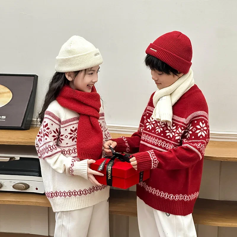 

2024 autumn and winter new children's Christmas sweater, European and American style children's sweater, boys and girls sweater