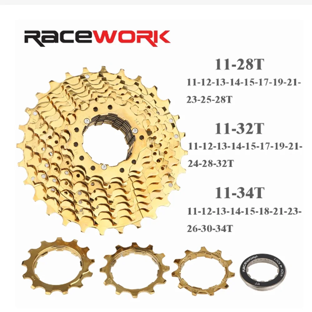 

Велосипедная кассета RACEWORK, 11 скоростей, 11-28, 32, 34T, 12S свободное колесо, HG, Сверхлегкий маховик для Shimano 105 R7000 R8000