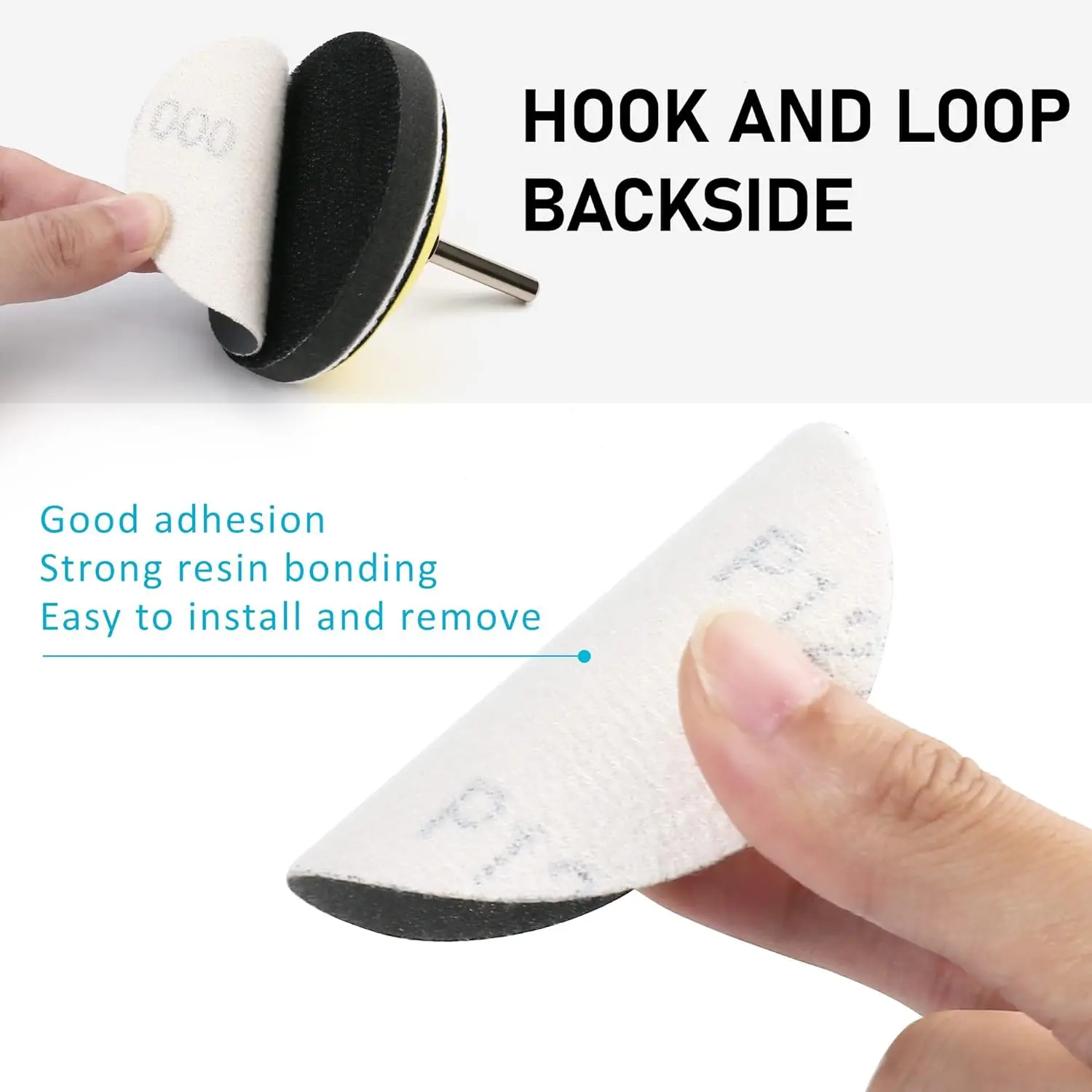 

3 Inch Wet and Dry Sandpaper 63 Pcs Hook and Loop Assorted 60-7000 Grits with 1/4” Backing Pad for Car Headlight Restoration