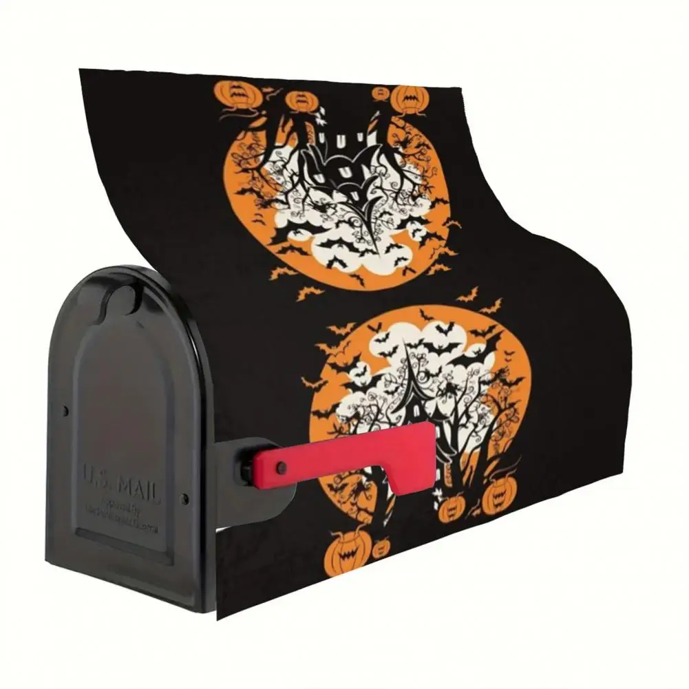 Halloween-themed Mailbox Accessory Mailbox Cover 18 X 21 Inches Colorful Halloween Themed Magnetic Mailbox Cover for Garden Yard