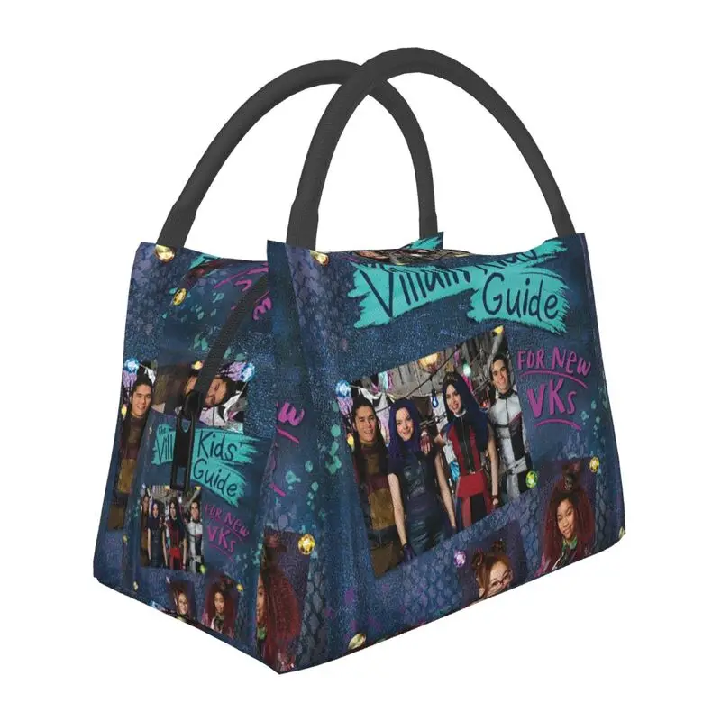 

Descendants Thermal Insulated Lunch Bag Women Dance TV Movie Portable Lunch Tote for Outdoor Picnic Storage Meal Food Box