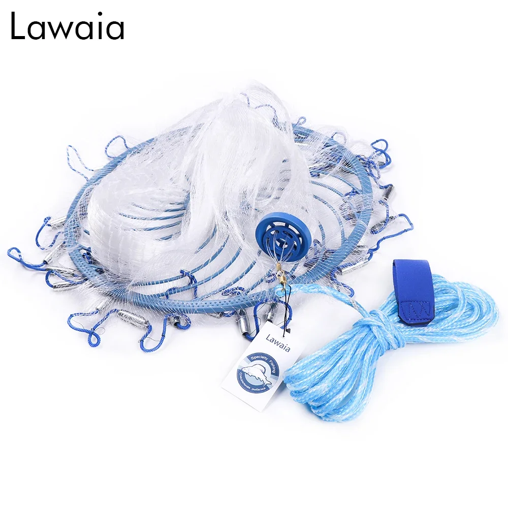 Lawaia Fly Fishing Net Throwing Hand American Fishing Network Outdoor Fishing-net Trap For Crabs  Fishing Net China