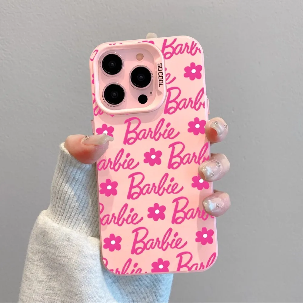 B-Barbie Phone Case Phone Case For IPhone 16 15Plus 14 13 12mini 11Pro Max Shockproof Candy Matte Back Cover