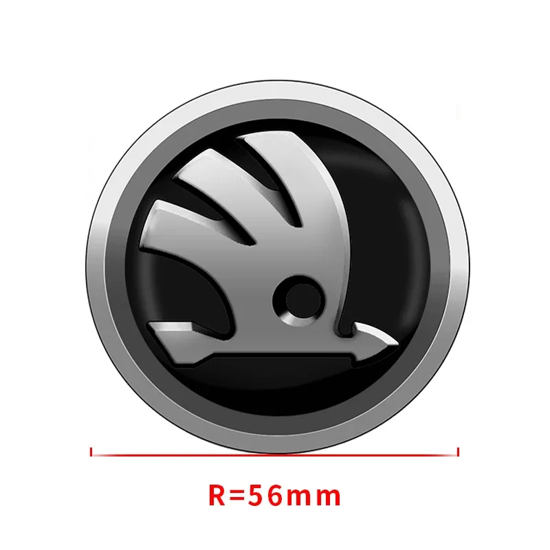 56mm Car Wheel Center Hub Cap Emblem Decal Wheel Sticker Car Styling For Skoda Octavia Kodiaq Fabia Rapid Superb Kamiq Karoq