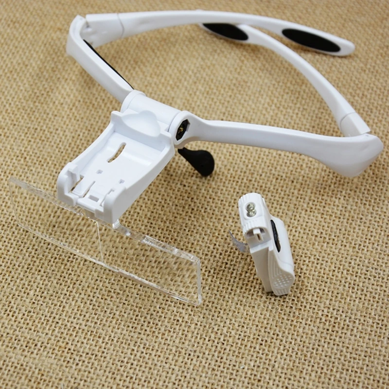 

Headband LED Light Magnifier Headband Glasses 1X/1.5X/2X/2.5X/3.5X Gift Watch Repair Watchmaker Magnifier LED Light