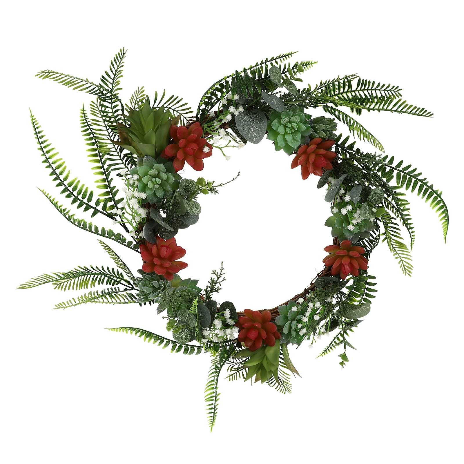 

Simulated Succulents Wreath Greenery Garland Colorful Flower Table Decor Lifelike Plants Festive Atmosphere Christmas Birthday