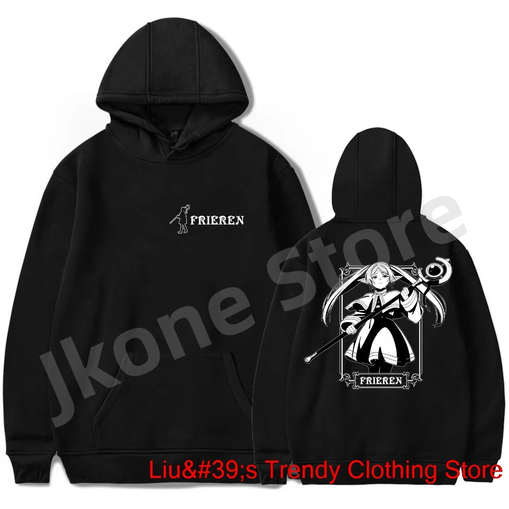 

Frieren Logo Hoodies Cartoon Merch Hooded Sweatshirts Women Men Fashion Casual Long Sleeve Pullovers Top