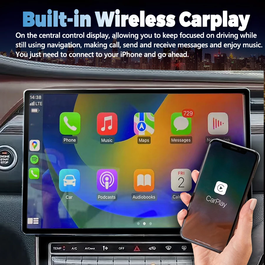 Per GAC Trumpchi GS5 2019-2021 13 pollici Android QLED screen Car Auto Radio 4G Wireless CarPlay navigazione GPS Stereo Head Unit