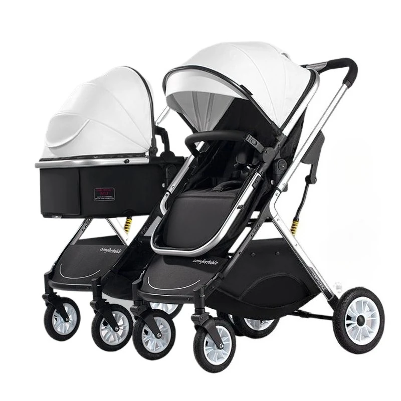 

Twin strollers can be split into high landscape shock absorbers