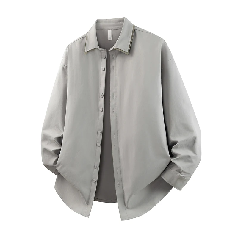 

Men's Long Sleeve Shirt Spring Summer Fashion Solid Color Casual Style Shirt Jacket Simple Versatile Work Commute Daily Outing