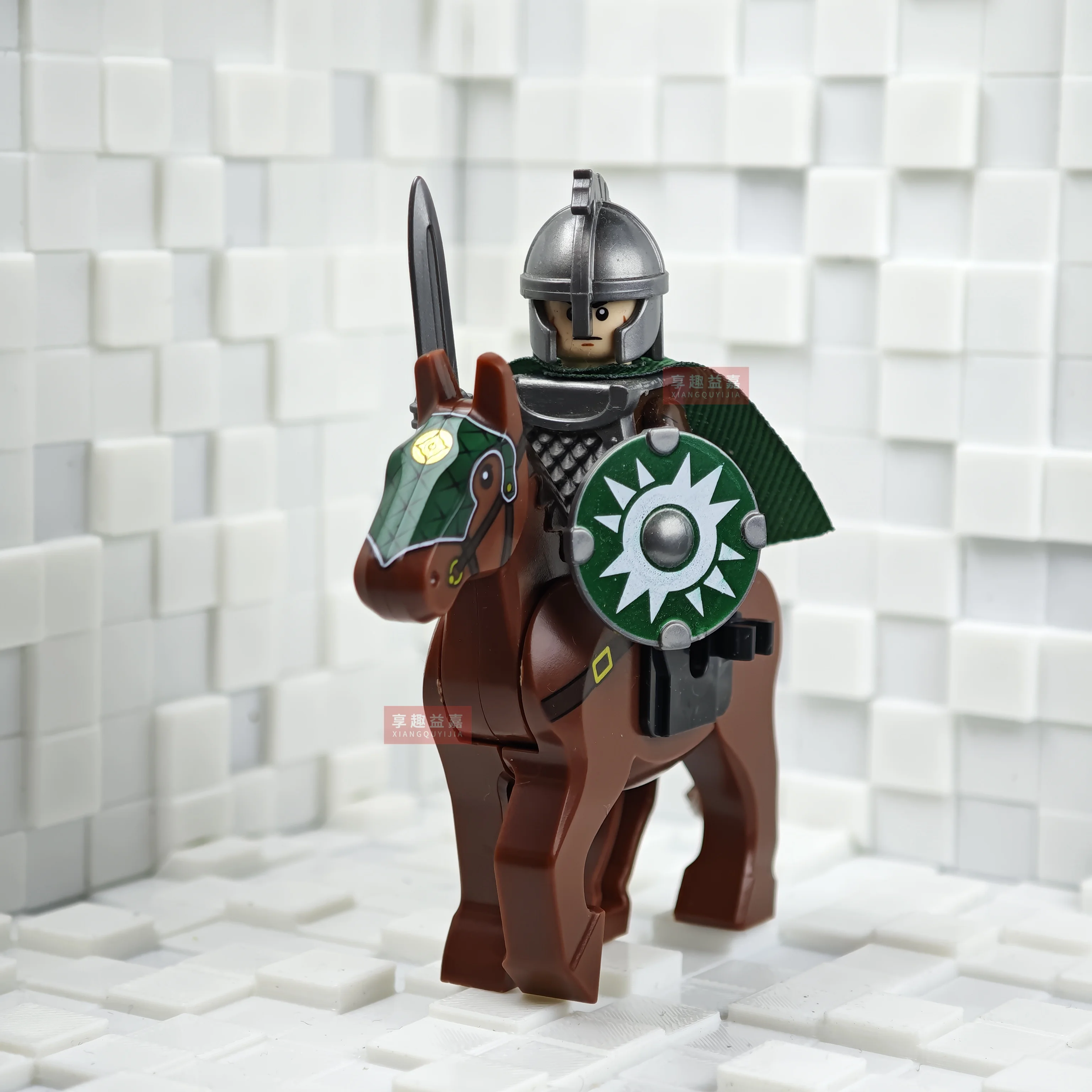 Battle Five Armies mit Schwert Rohan mit Pferd Bausteine Modell Ziegel Mini Action Spielzeug Figuren Spielzeug Geschenk für Kinder MOC