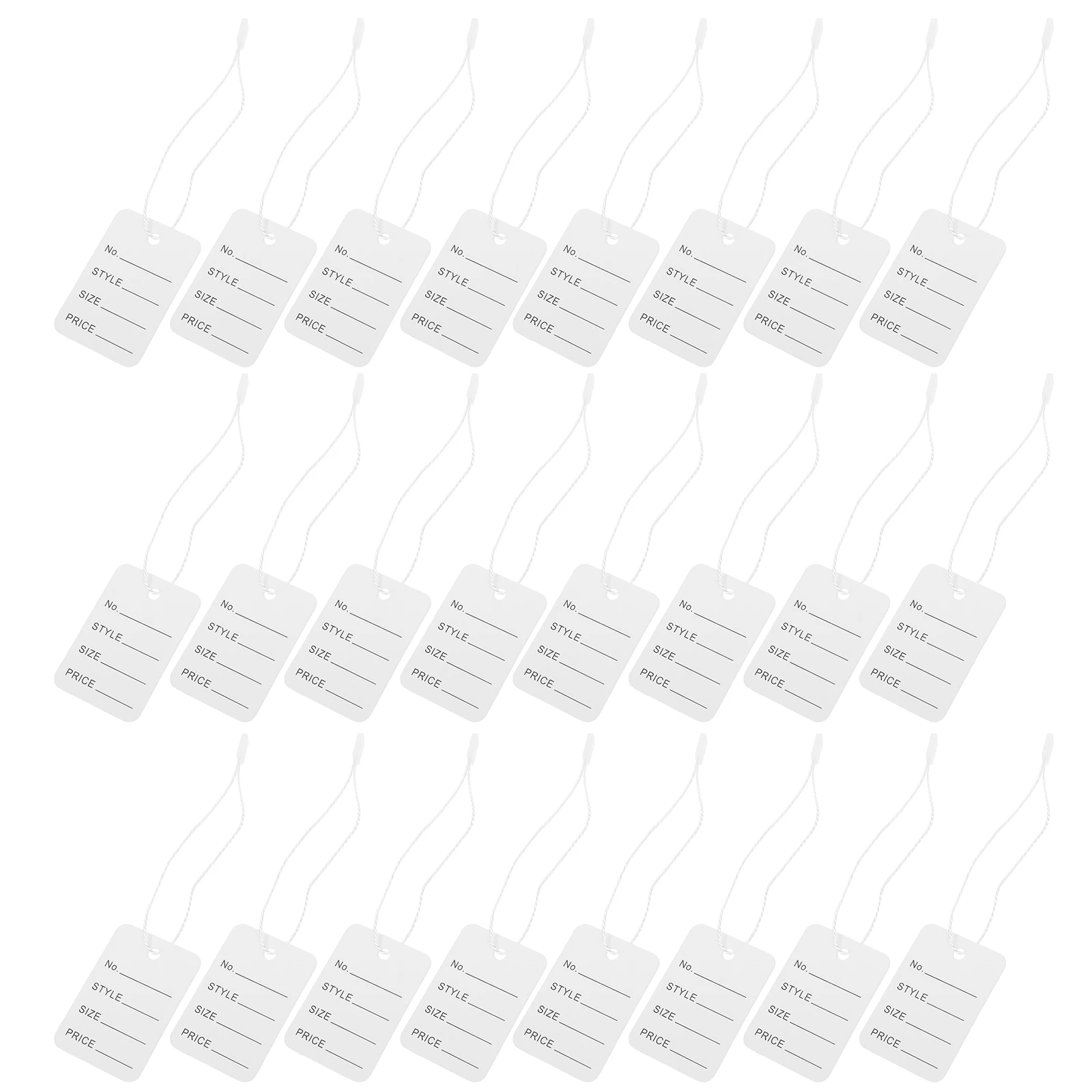 

2000pcs Universal Price Label Tags For Jewelry Clothing White String Auto Locking Durable Secure Easy Use Hangtag Socks Shoes