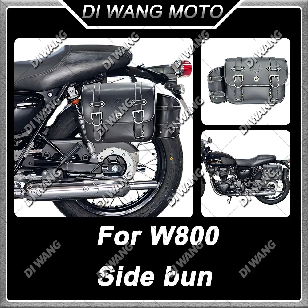For Kawasaki W800 Motorcycle Retro Side Bag Waterproof Side Pannier Helmet Bag Quick Release Special Modified Accessories