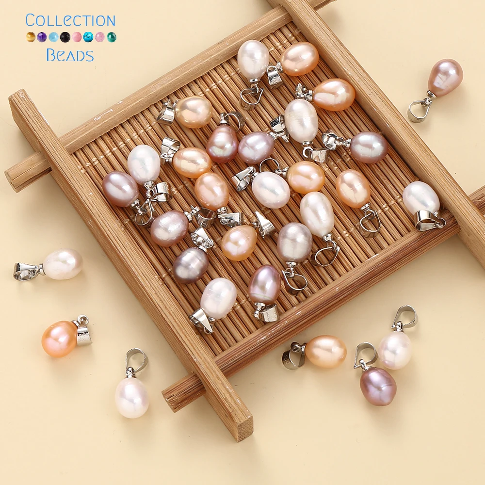 Freshwater Cultured Pearl Necklace 8-9Mm - 1pc 8*9mm Natural White Water Drop