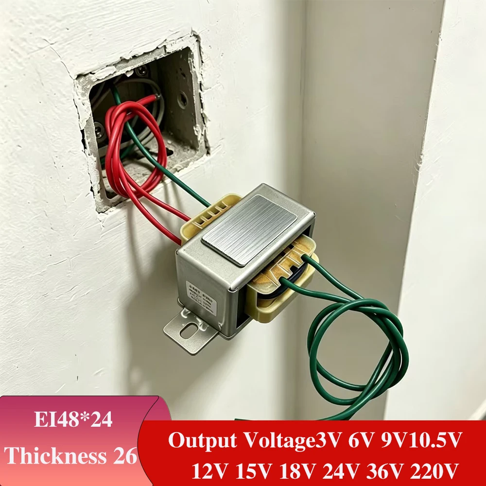 1Pcs E48*24 Transformer 10W Output Voltage 6V 9V12V 15V 18V 24V 9V-0-9V 12V-0-12V 15V-0-15V 24V-0-24V Single And Dual AC Power s
