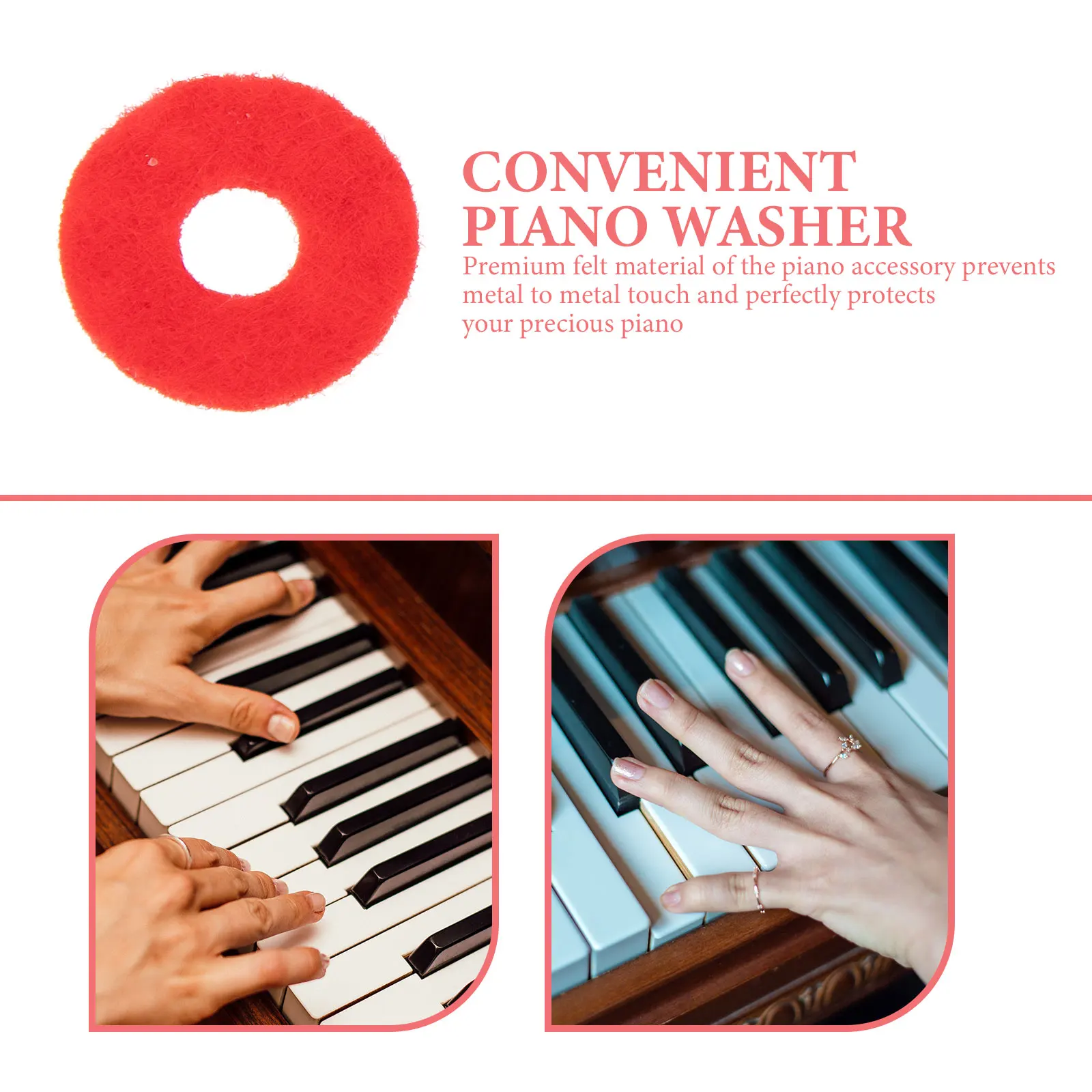 

90Pcs Lightweight Piano Felt Washers for Key Balance Regulation Piano Accessory Tools