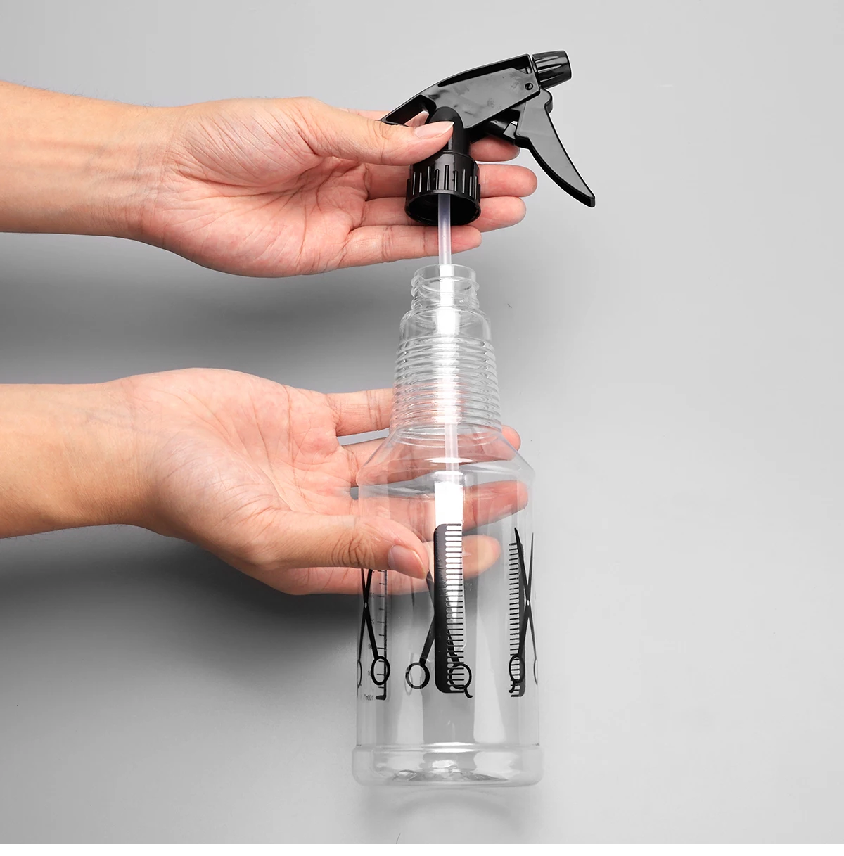 300ml Sprüh flasche Friseursalon Pulver Friseur Nachhaltig keit nachfüllbare Silikon behälter Barbershop Styling Tools Zubehör – Detail 11