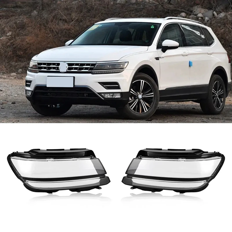 For VW Tiguan L 2017-2021 Car Front Headlight Cover Lens Head Light Lamp Transparent Glass Lampshade Lamp Shell Masks