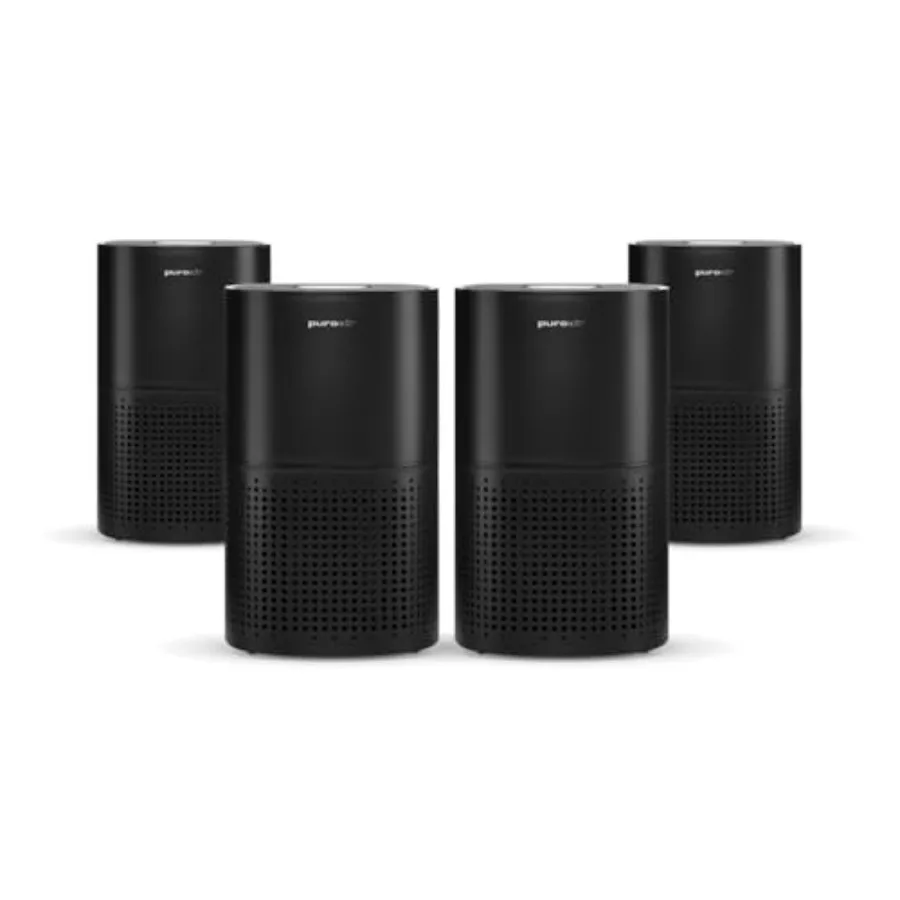 

HEPA air purifiers for home large rooms, white plastic, covers 1, 000 sq ft, filters 99.9 of pollutants smoke pollen dust and V