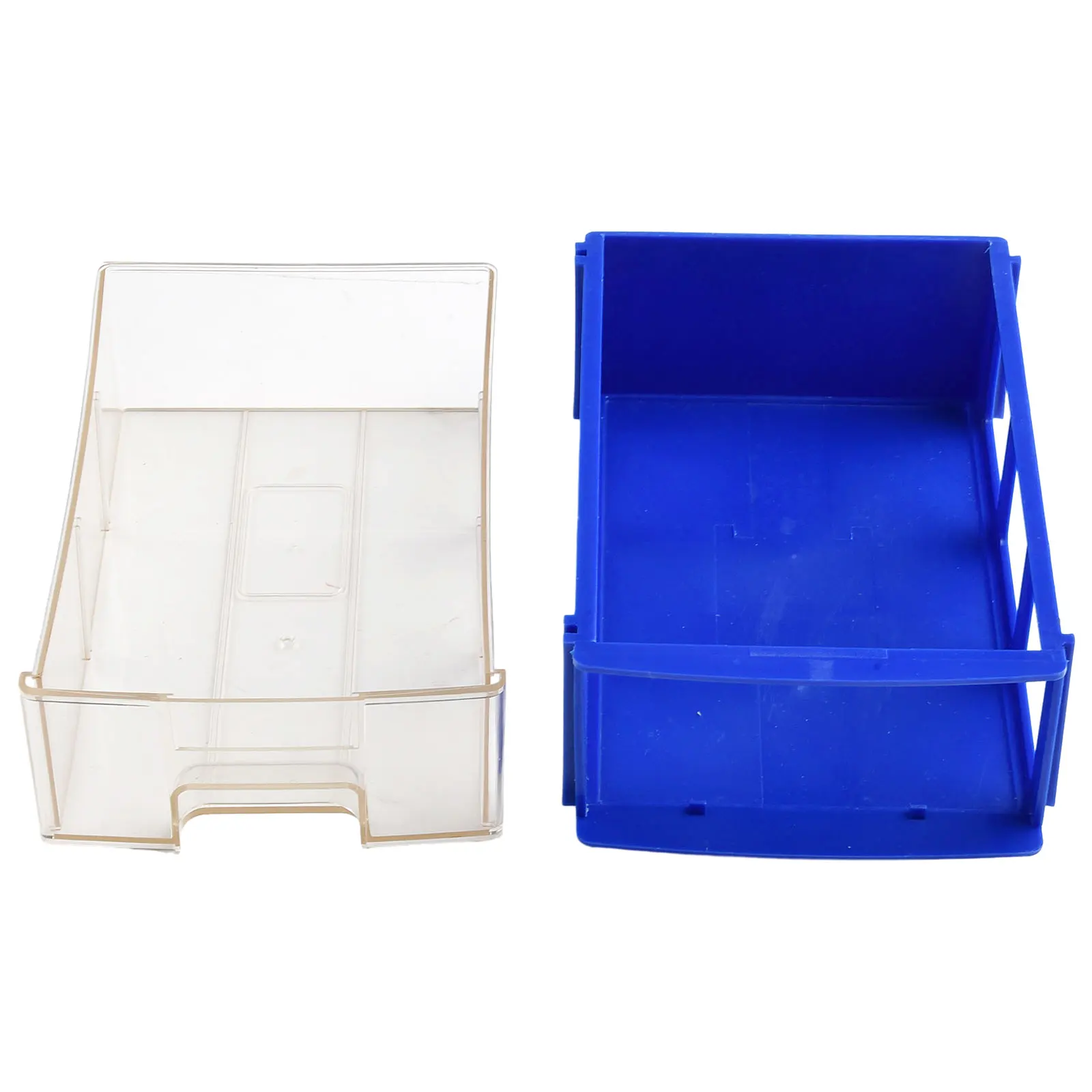 Stackable Plastic Hardware Parts Storage Boxes M/L Component Screws Blue Toolbox For Storing Hardware/crafts/sewing Supplies
